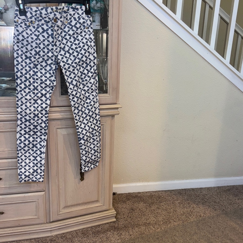 Michael Kors White and Blue Skinny Jeans - Picture 3 of 10